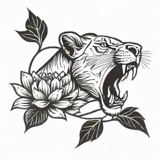 Lioness Roar Lotus Flower