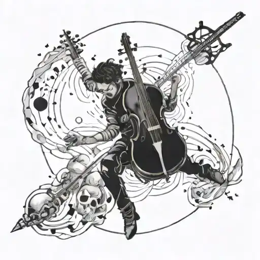 A Cosmic Orchestra Playing Music In The Depths Of Space