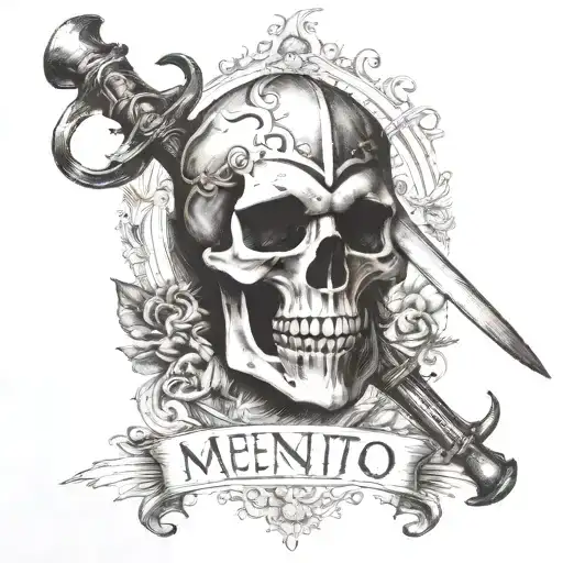 Memento Mori Script With Spartan Helmet