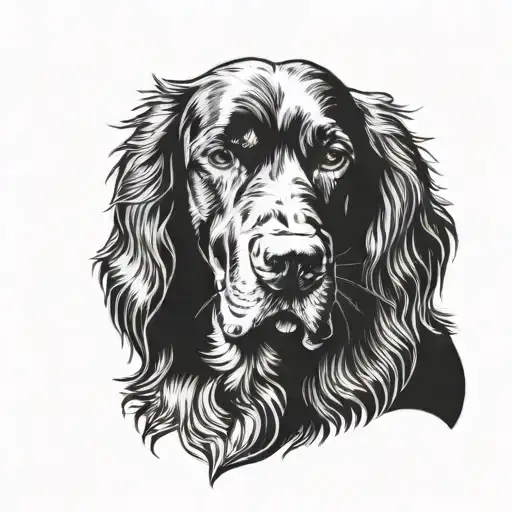Gordon Setter Head Black White