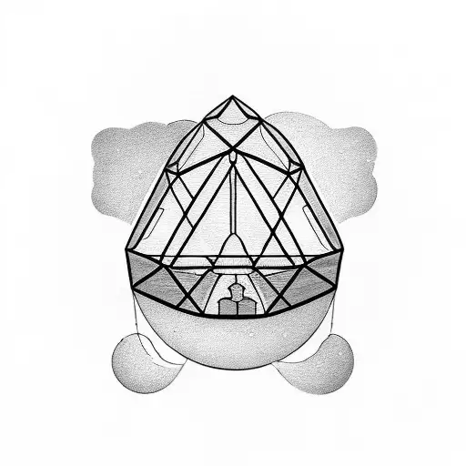 A Simple Dome That Is Only A Clear Dome With The Word Room Within It With A Cool Font