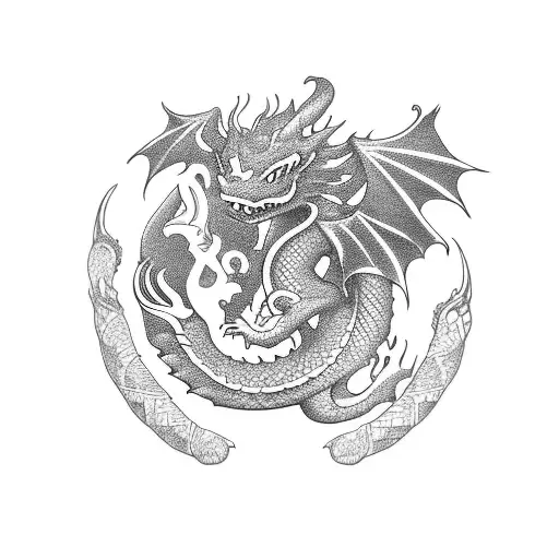 Dragon Holding A Karambit Knife