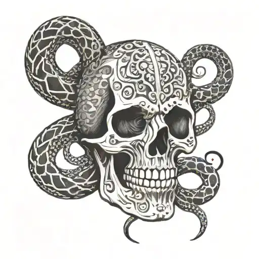Skull And Snake