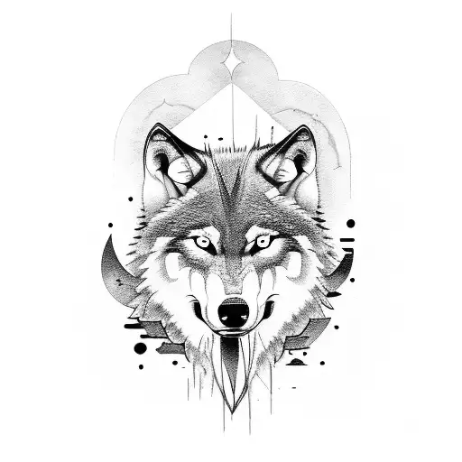 Wolf Eating Ace Of Spades