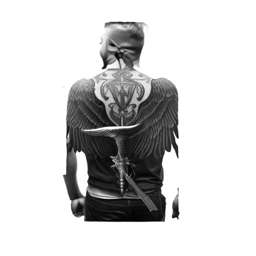 A Man With Wings And A Sword
