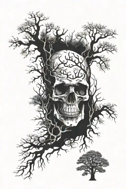 Skull And Trees