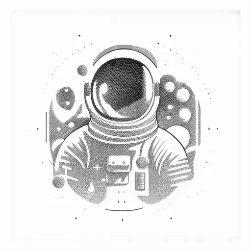 Space With Emptiness Cool Astronaut