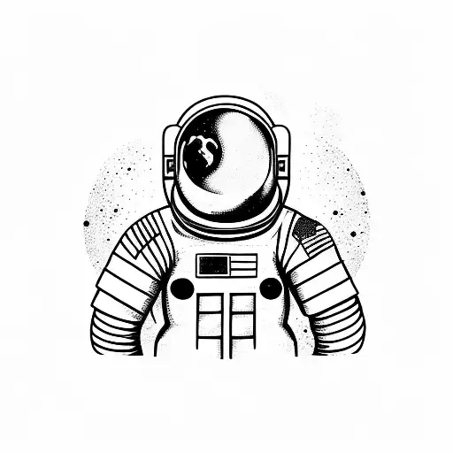 Space With Emptiness Cool Astronaut