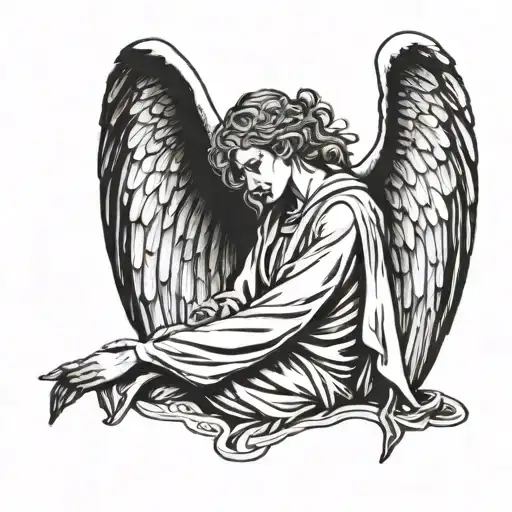 Angel Confident With Robe Libra