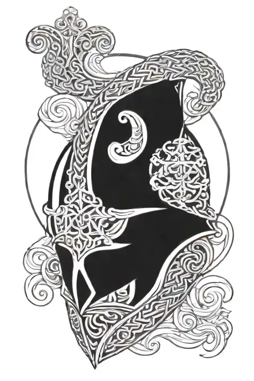 Scandinavia Helmet Adorned Symbol Intertwined