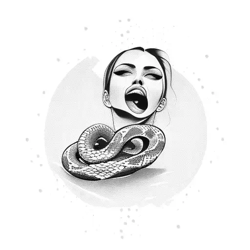 Girl With Snake Coming Out Of Her Mouth
