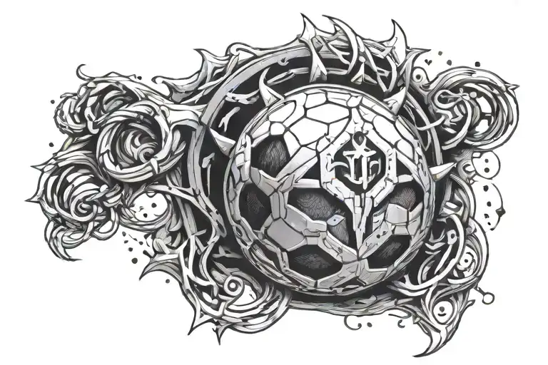 Thors Crown On Soccer Ball With Thors Crown Made