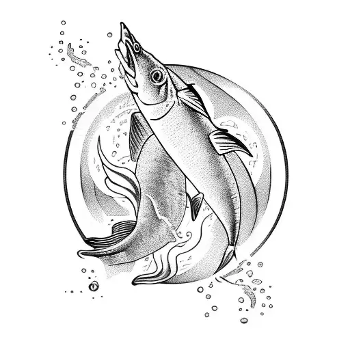 Pisces Sign With Water Splash Behind And Year 1970 Under