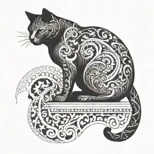 Cat With Patterns Around Them