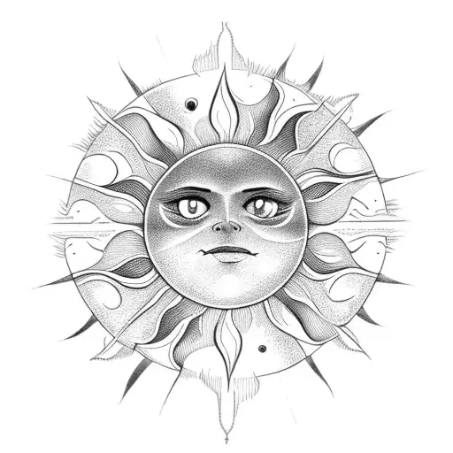 Hand Holding A Sun Surrounded By Clouds