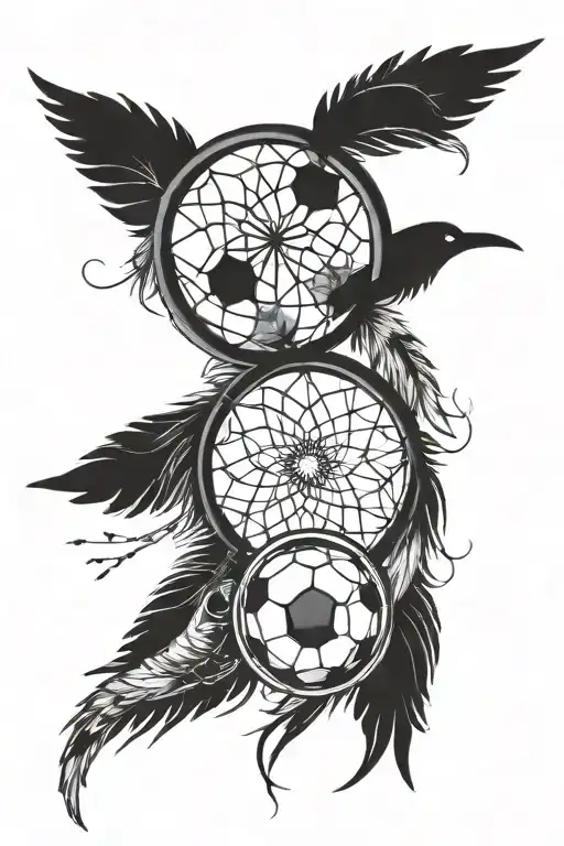 A Dreamcatcher Incorporating Soccer Elements