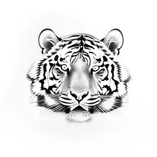 Tiger With Shading In Back