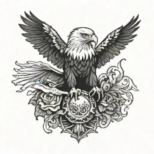 Eagle And Hands
