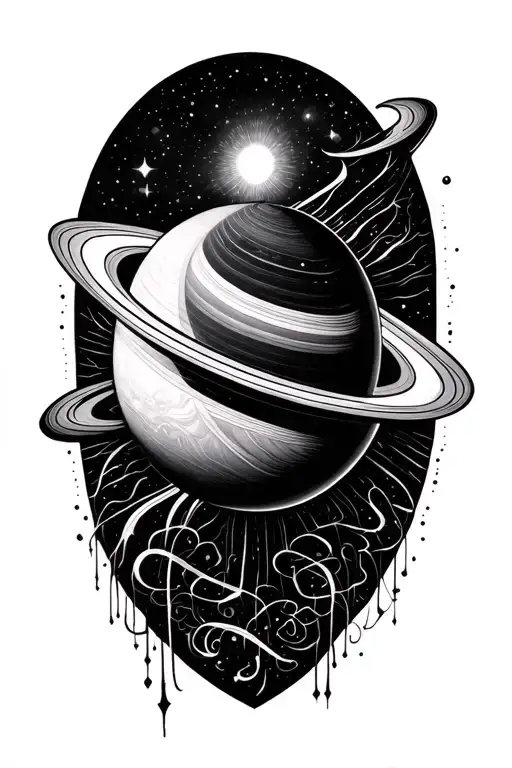 Saturn With Dessstelo Effect