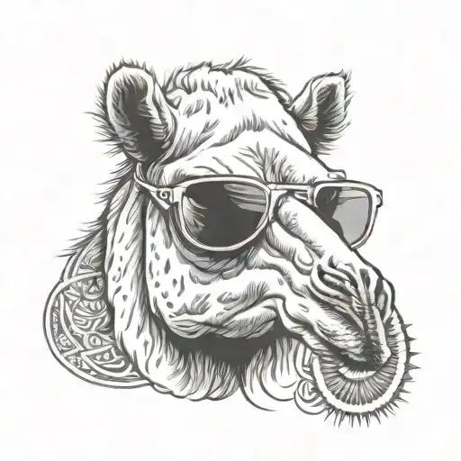 Camel Wearing Sunglasses