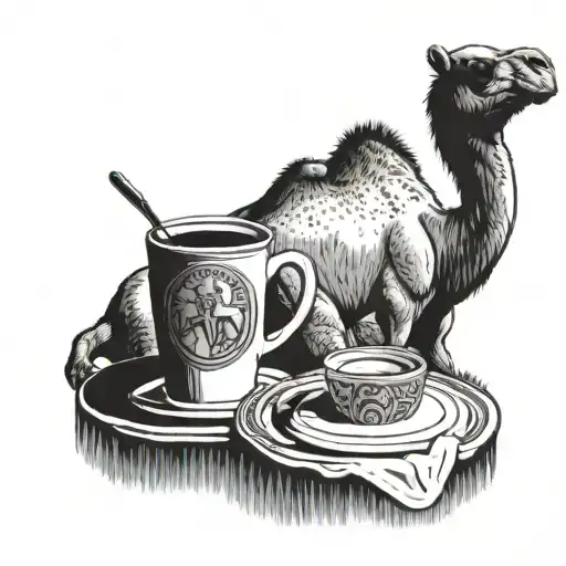 Camel Having Coffee