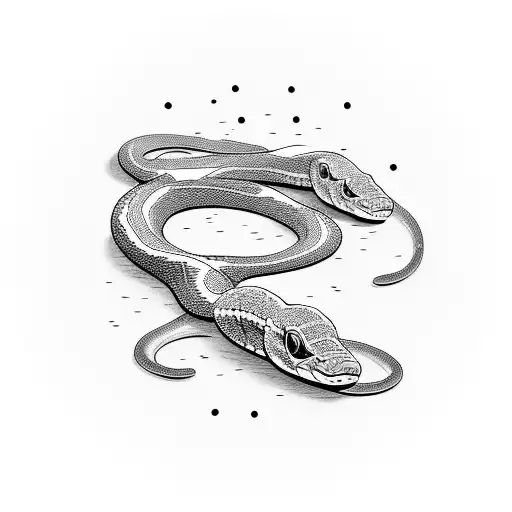 Long Snake With Particles