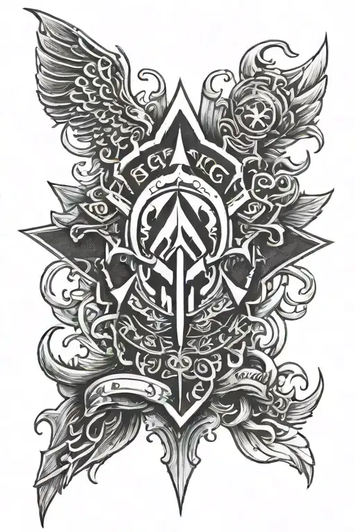 War Medic Symbol Surrounded By Russian