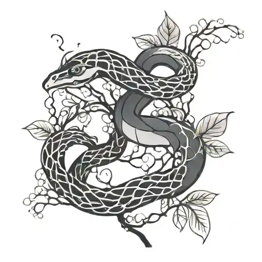 Minimalistic Branches With Snake Slithering