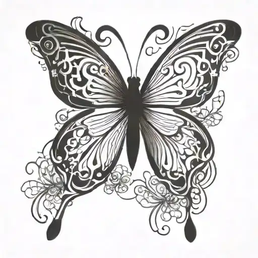 A Butterfly With The Kaizen Symbol