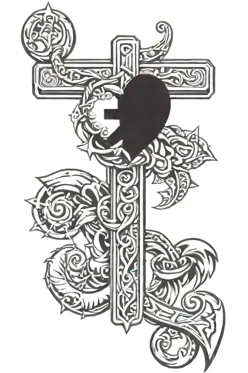 Crucifix Heart Anchor