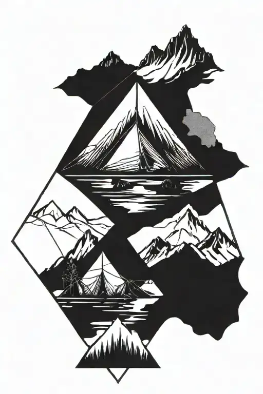 Mountain Tent Pitched