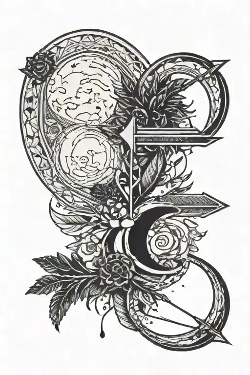 Moon Cycle With Arrow