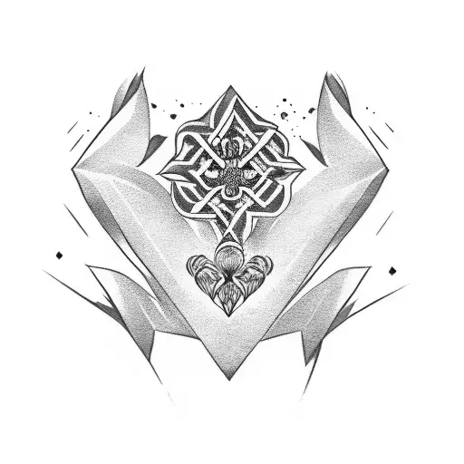 Black Heart With White Letters Lls Inside