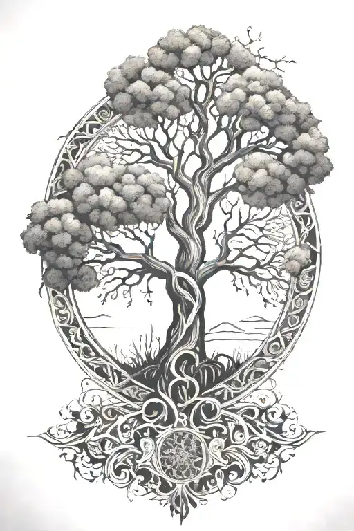 Vigviser With Tree Of Life Intertwined