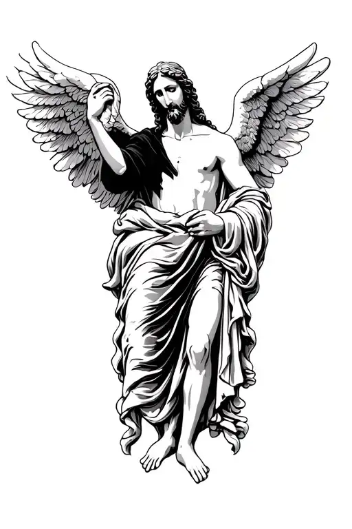 Angel Holding Jesus Christ