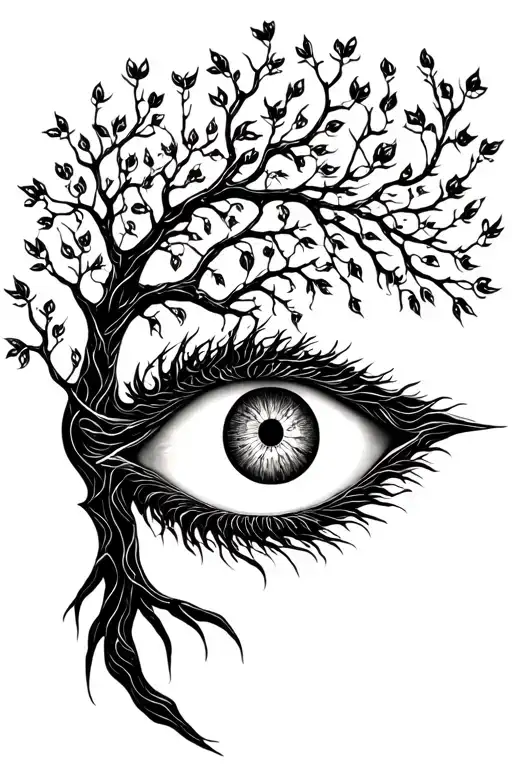 Bouslate And Tree Of Life With An Eye