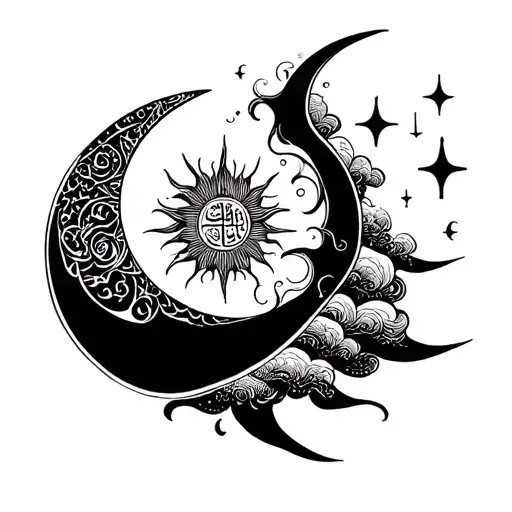 Islam Clouds Sun Moon