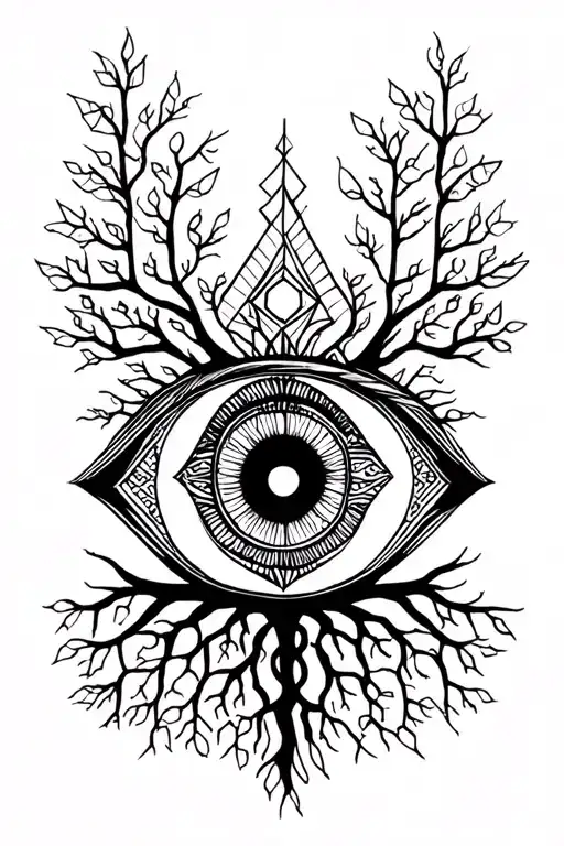 A Bursol A Tree Of Life A Geometric Shape Eye