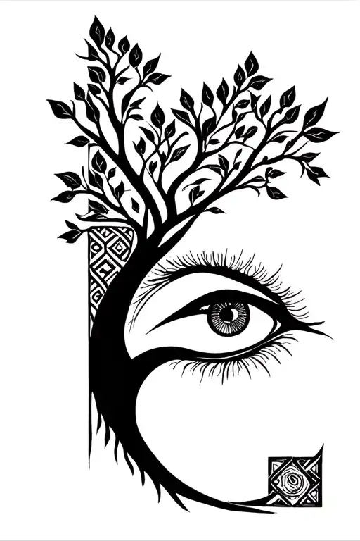 A Bursol A Tree Of Life A Geometric Shape Eye