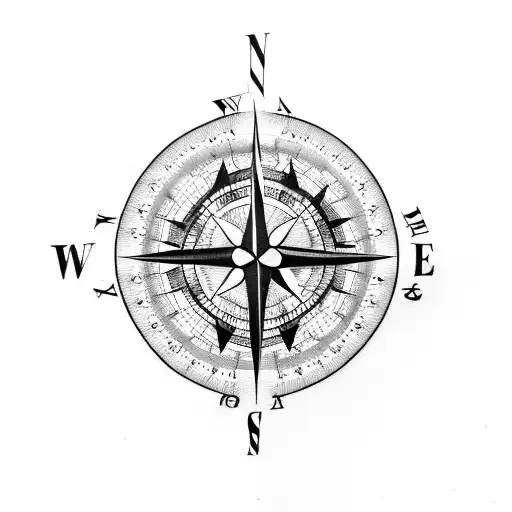 Compass With Birthdate And Fish