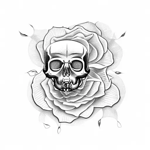 Butterfly Skull Rose