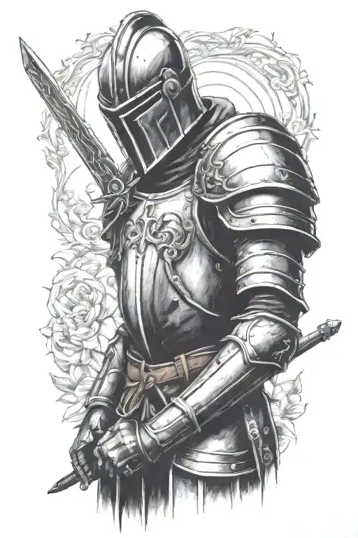 Knight Holding A Sword