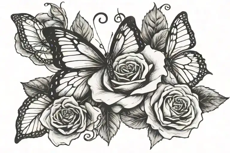 Rose And Butterfly
