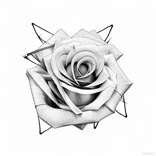 Rose With Barbed Wire Stem