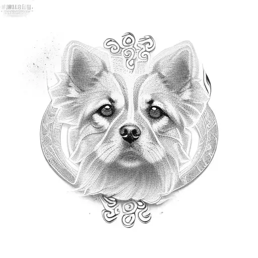 A Stylized Dog Pawprint Made Up Of Intricate Musical Notes