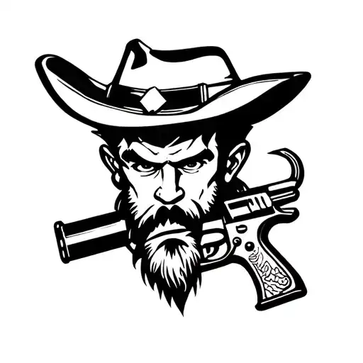 Oklahoma State Pistol Pete Cartoon