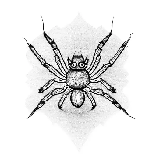 Spider Drawing Hand Tat
