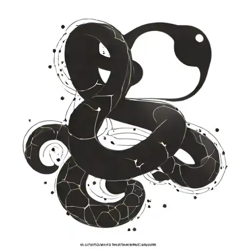 Snake With The Constellation Of Leo