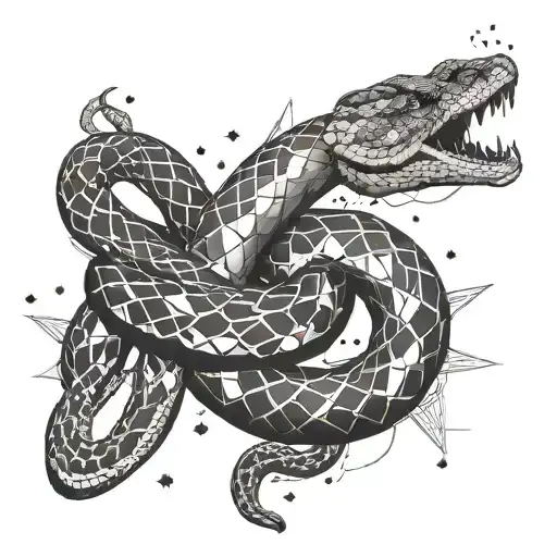 Snake Big With The Constellation Leo