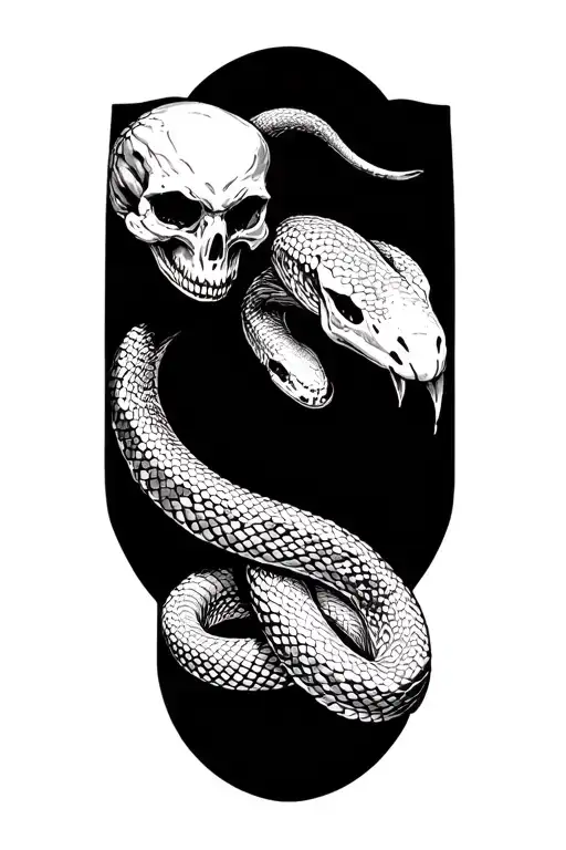 Snake With A Skull